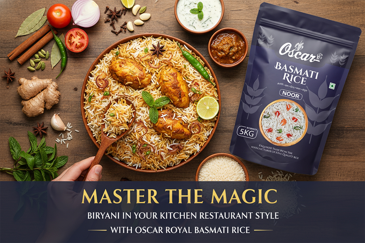 Master the Magic: Biryani in Your Kitchen Restaurant Style with Oscar Royal Basmati Rice