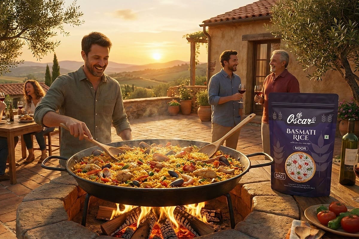 Aged basmati rice : Learning how to prepare paella for the Spanish farewell?