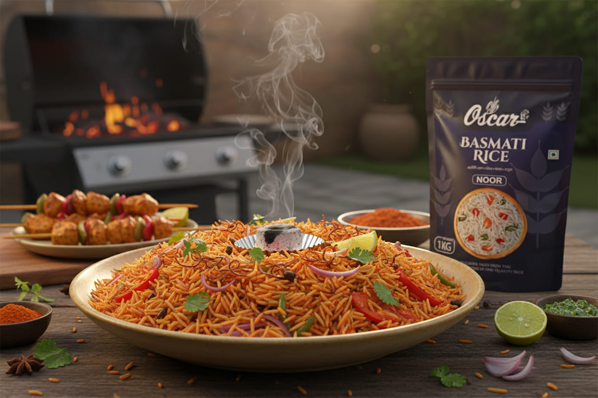 The Perfect 1 Kg Basmati Rice Side Dish: Tandoori-Style Smoked Rice to Grill