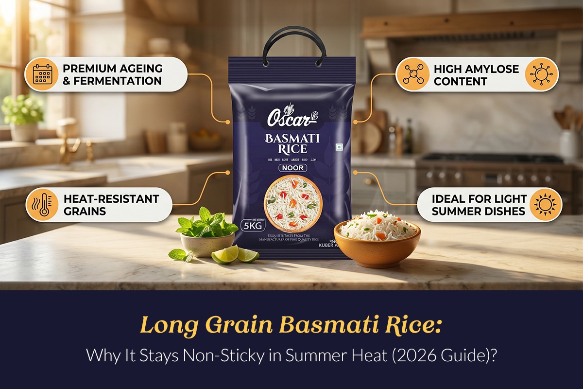 Long Grain Basmati Rice: Why It Stays Non-Sticky in Summer Heat (2026 Guide)?