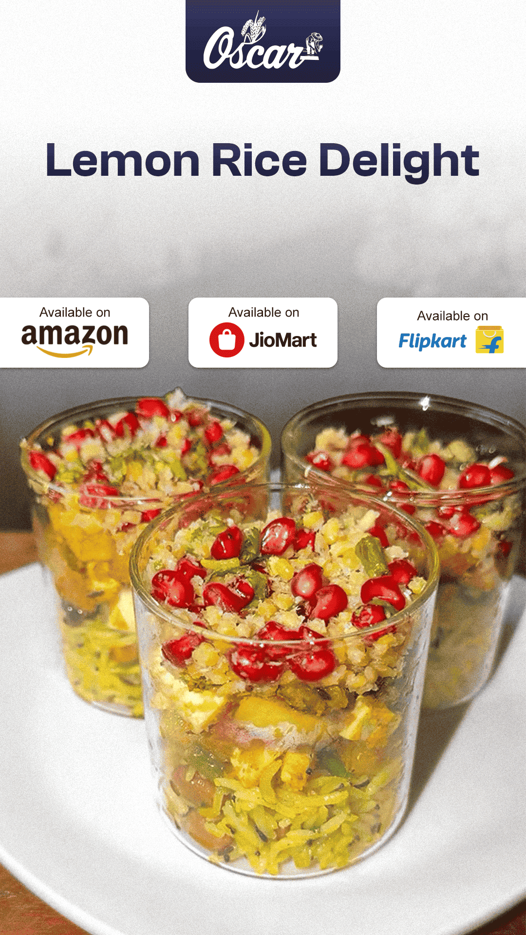 Lemon Rice Delight made by Oscar Basmati Rice
