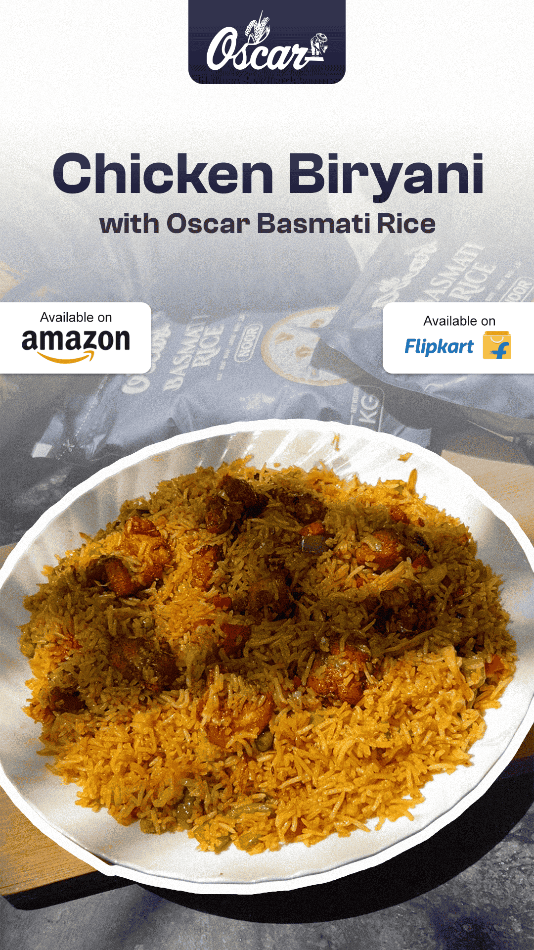 Chicken Biryani made by Oscar Basmati Rice