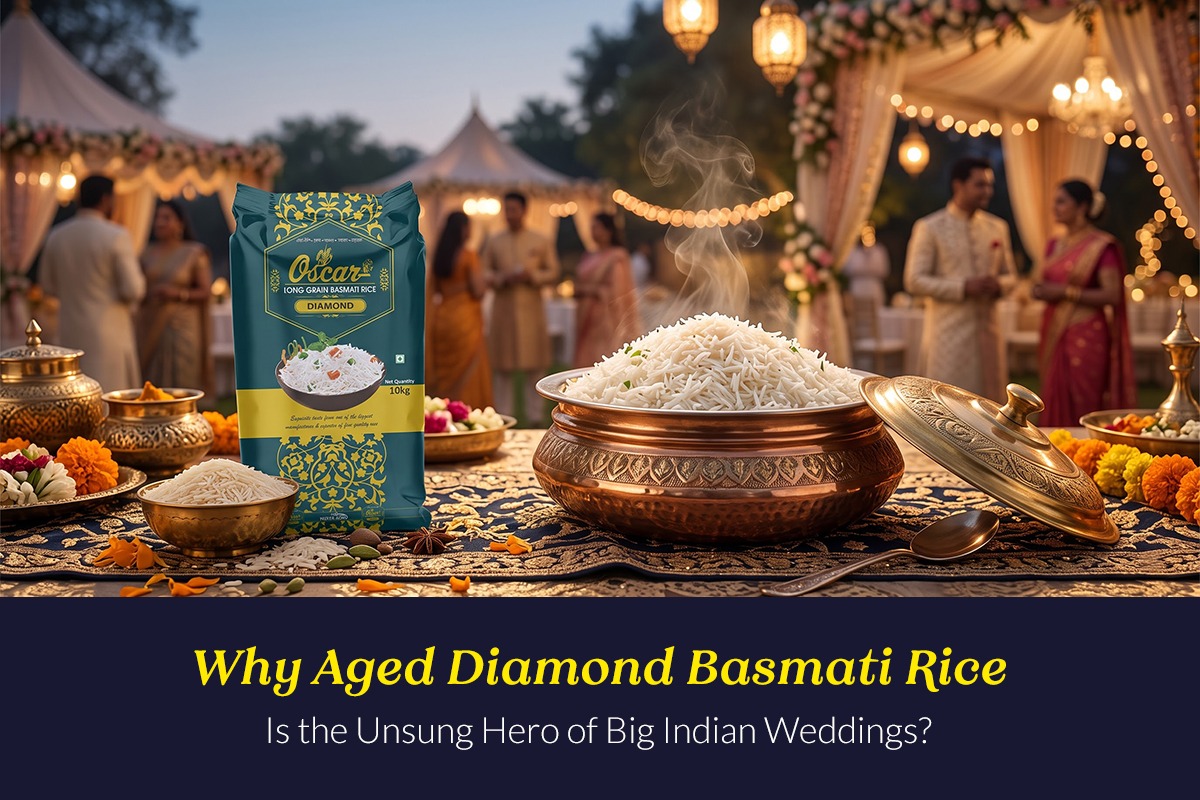 Why Aged Diamond Basmati Rice Is the Unsung Hero of Big Indian Weddings?